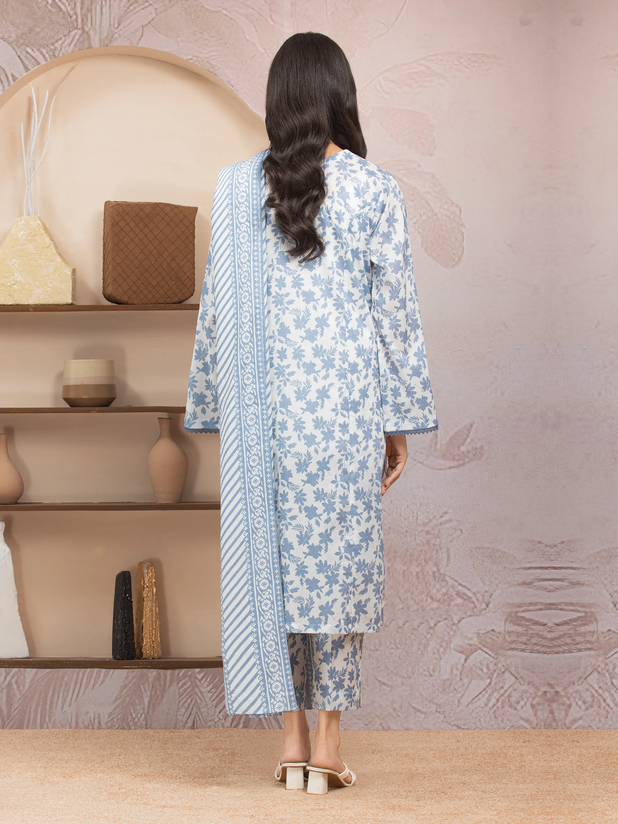 Printed Lawn Suit - EWU5A1-35037-3P - Image 2