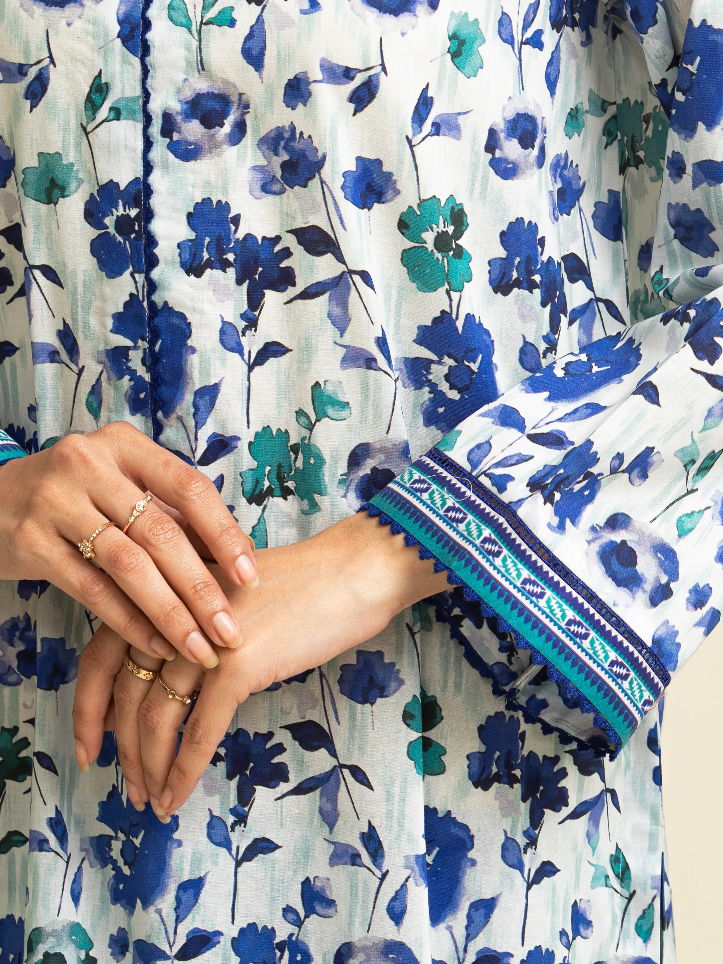 Printed Lawn Suit - EWU5A1-35084-3P - Image 4