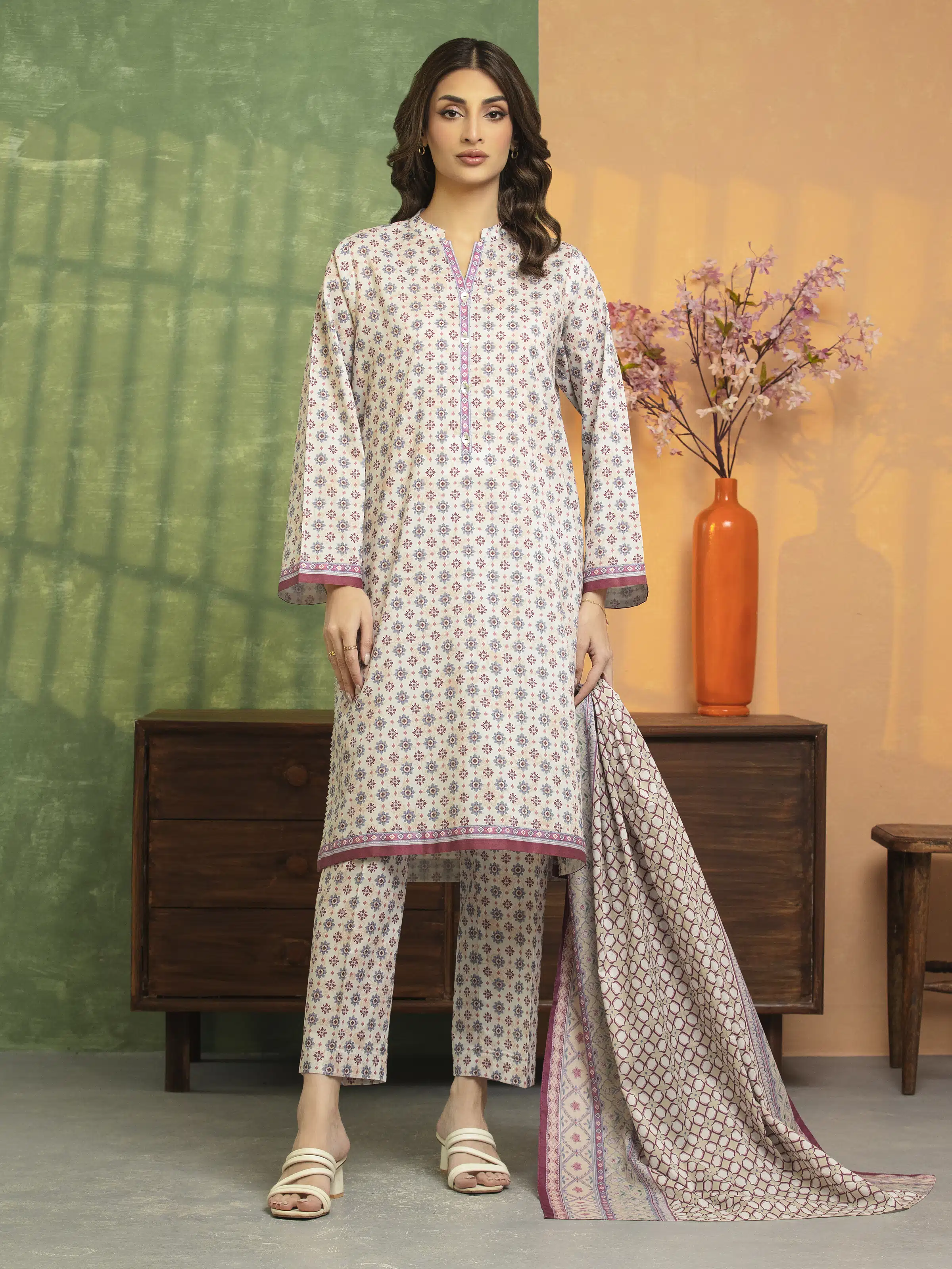 Printed Lawn Suit - EWU5A1-35188-3P
