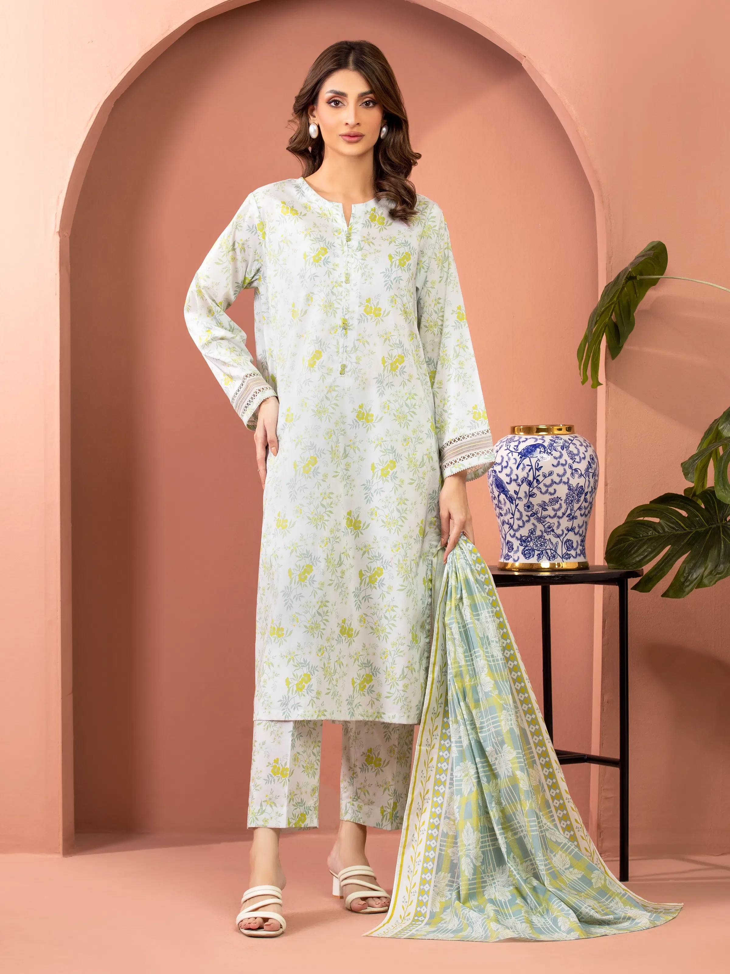 Printed Lawn Suit - EWU5A1-35610-3P