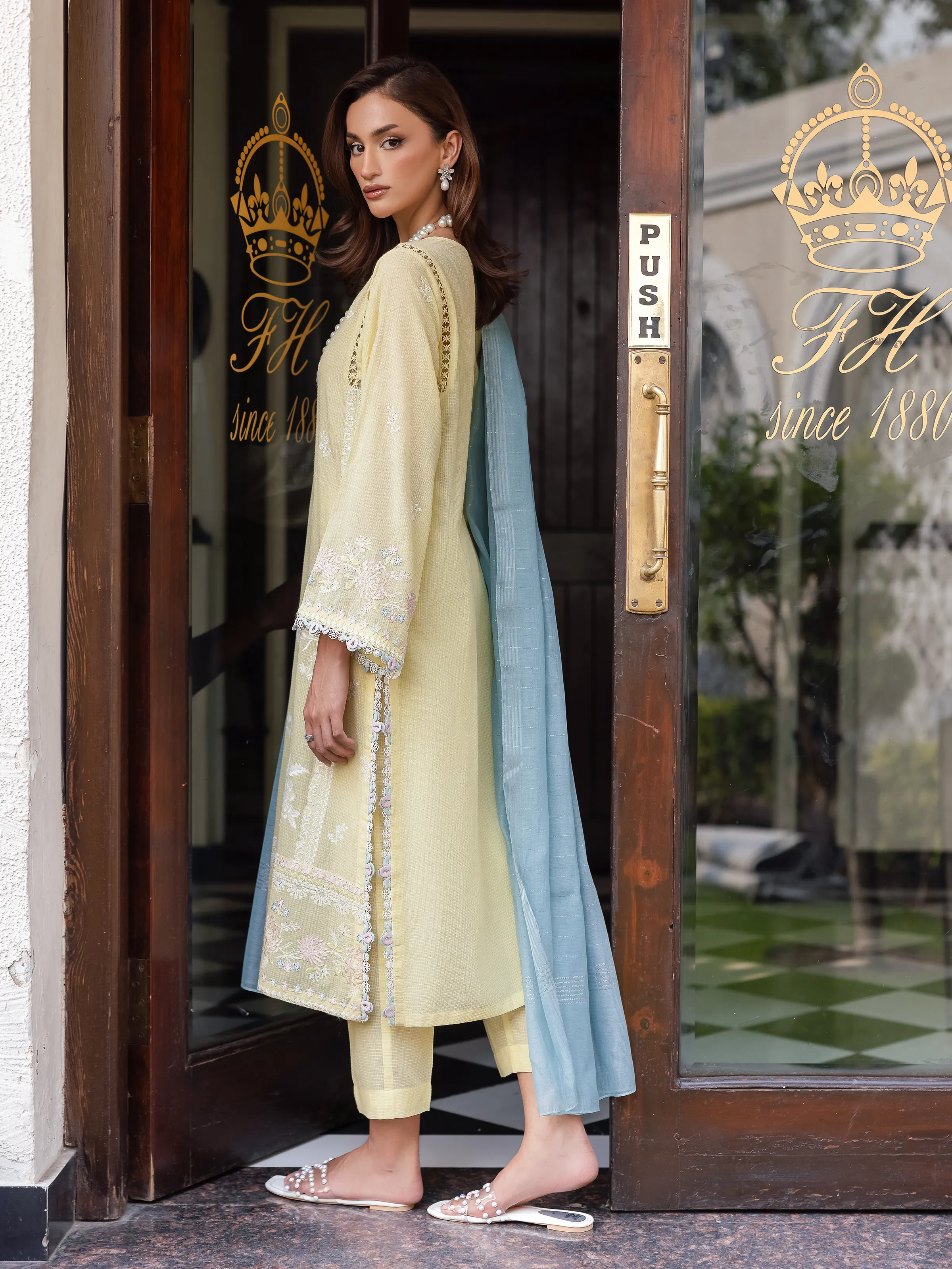 Embroidered Lawn Suit - EWU5V1-31246-3P - Image 6