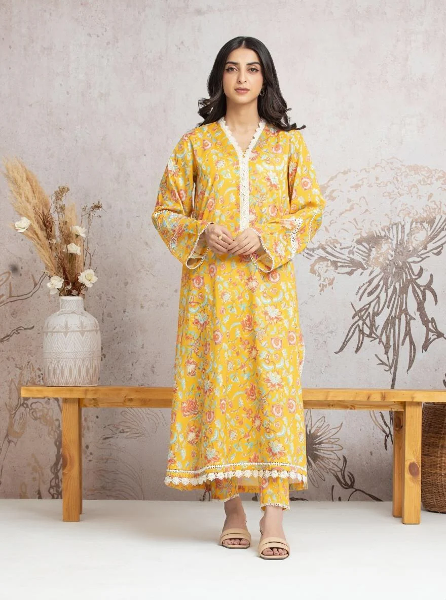 Unstitched Printed Cambric Shirt Trouser - EWU24M2-002ST