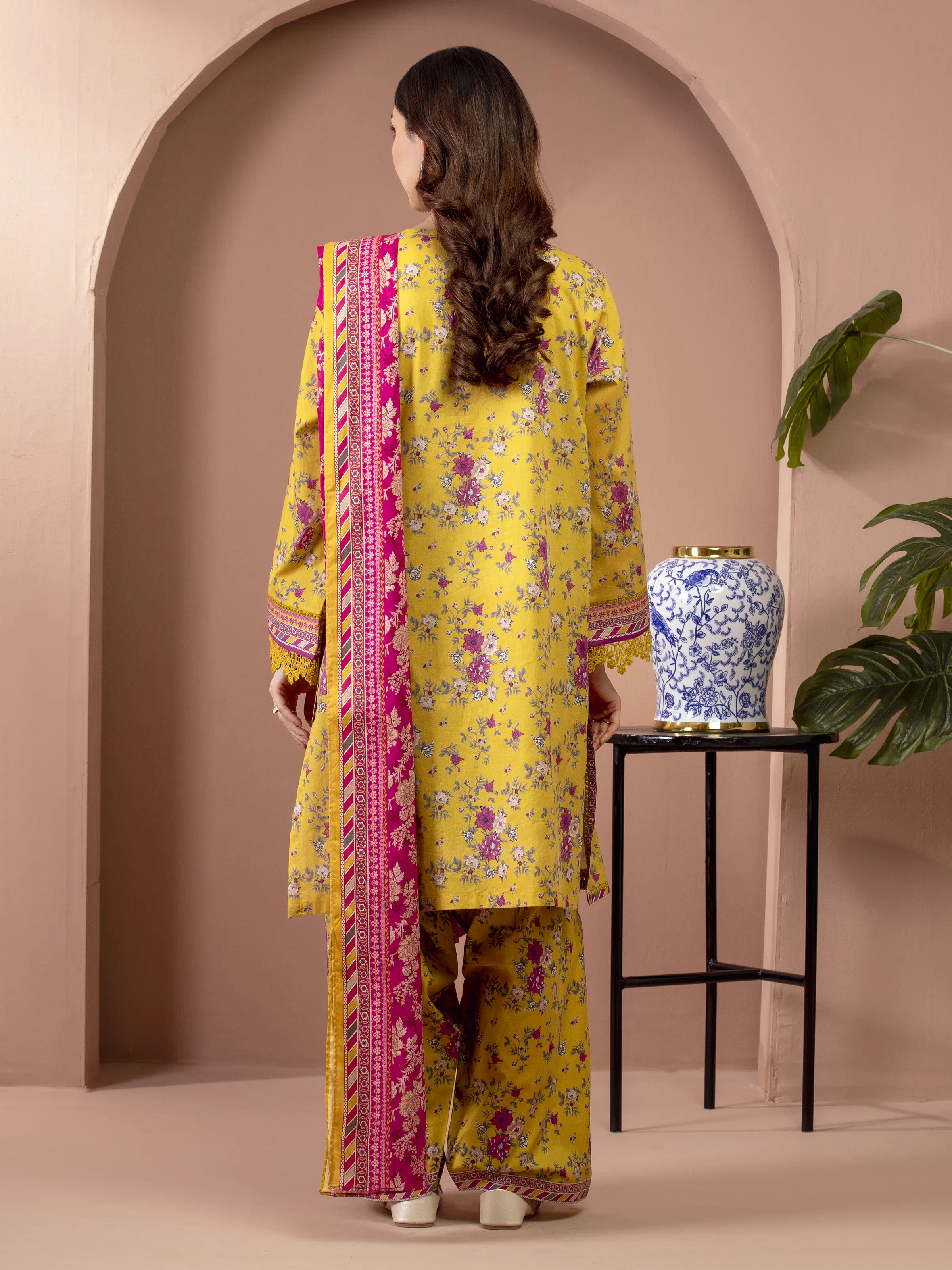 Printed Lawn Suit - EWU5A1-35618-3P - Image 6