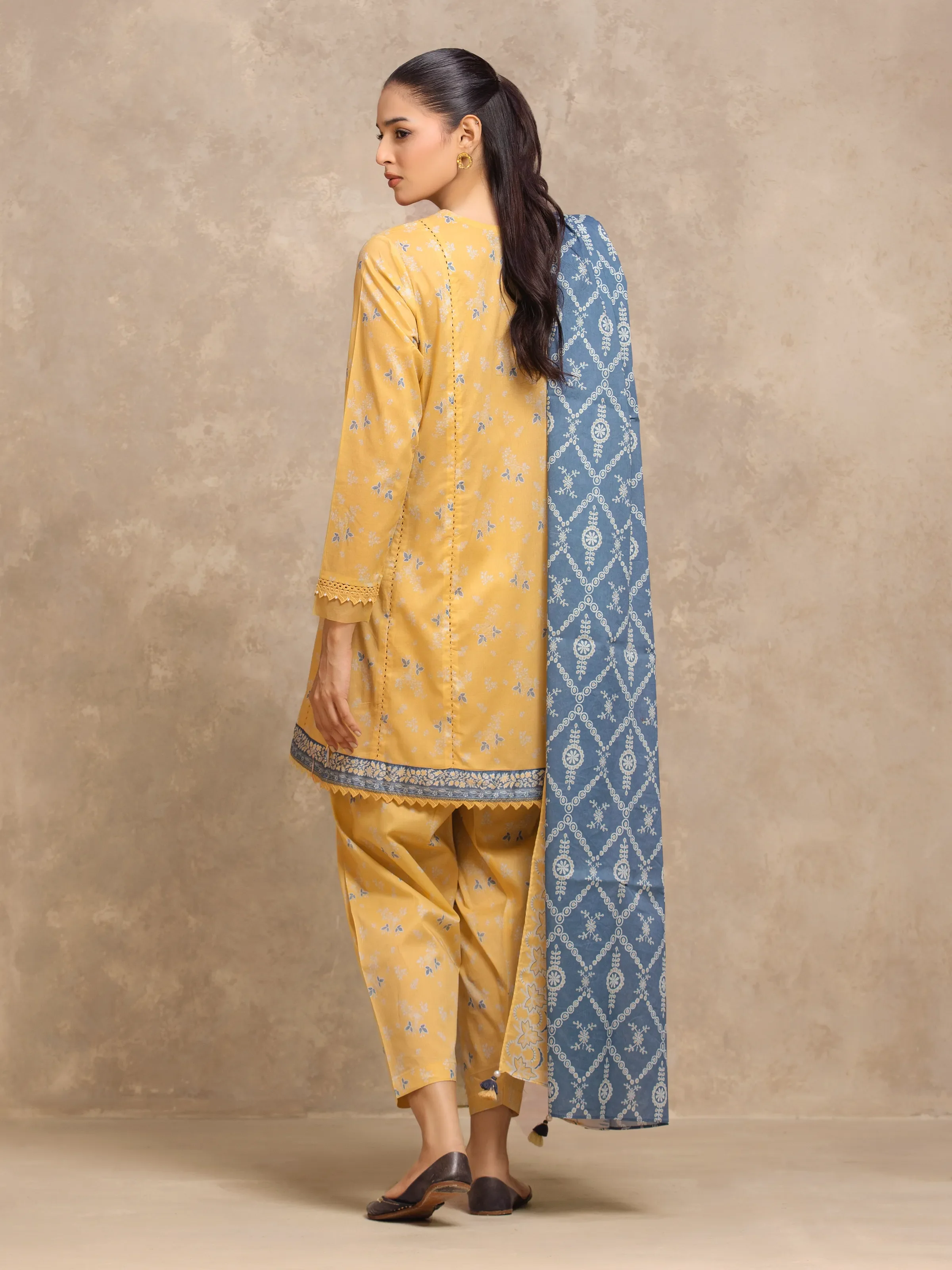 Printed Lawn Suit - EWU6A1-36748-3P - Image 6