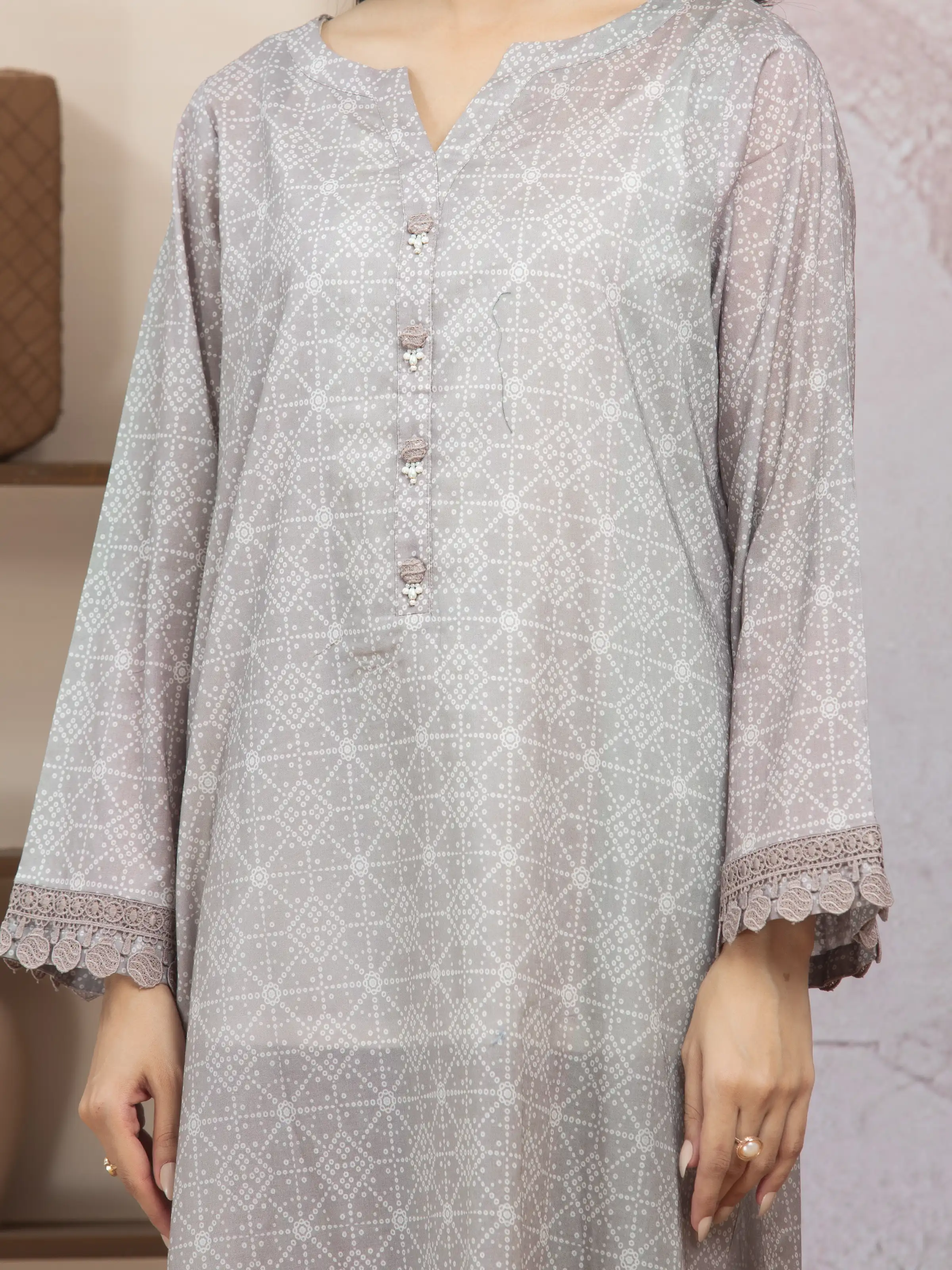 Printed Lawn Suit - EWU5A1-35219-3P - Image 4