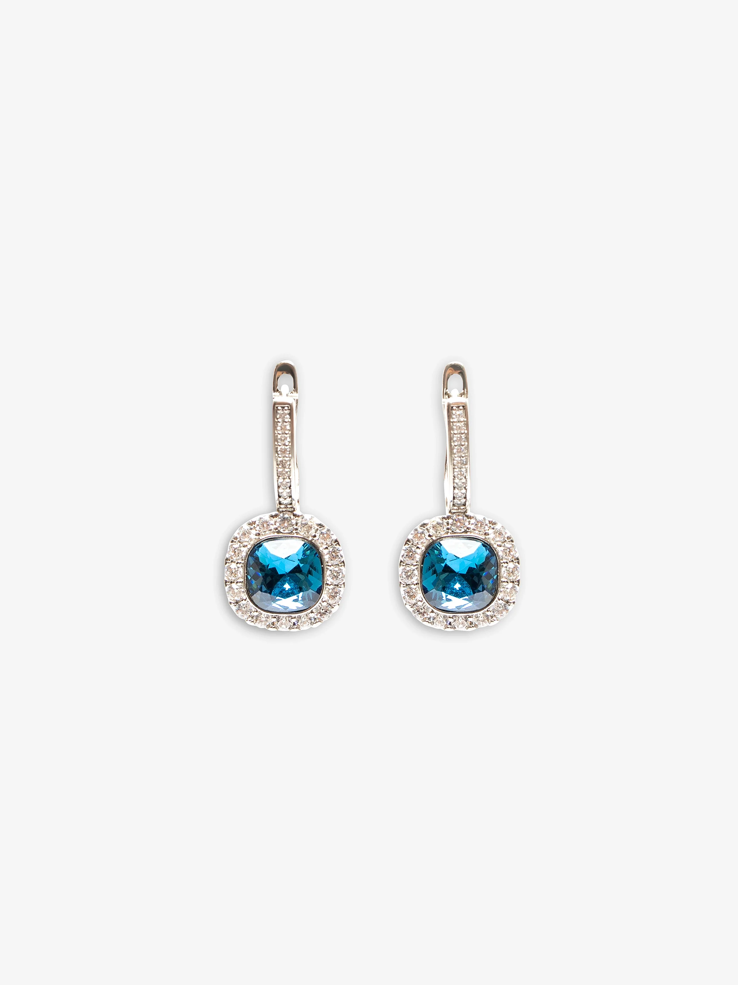 Blue Cubic Stone Earrings - EAWE5-050