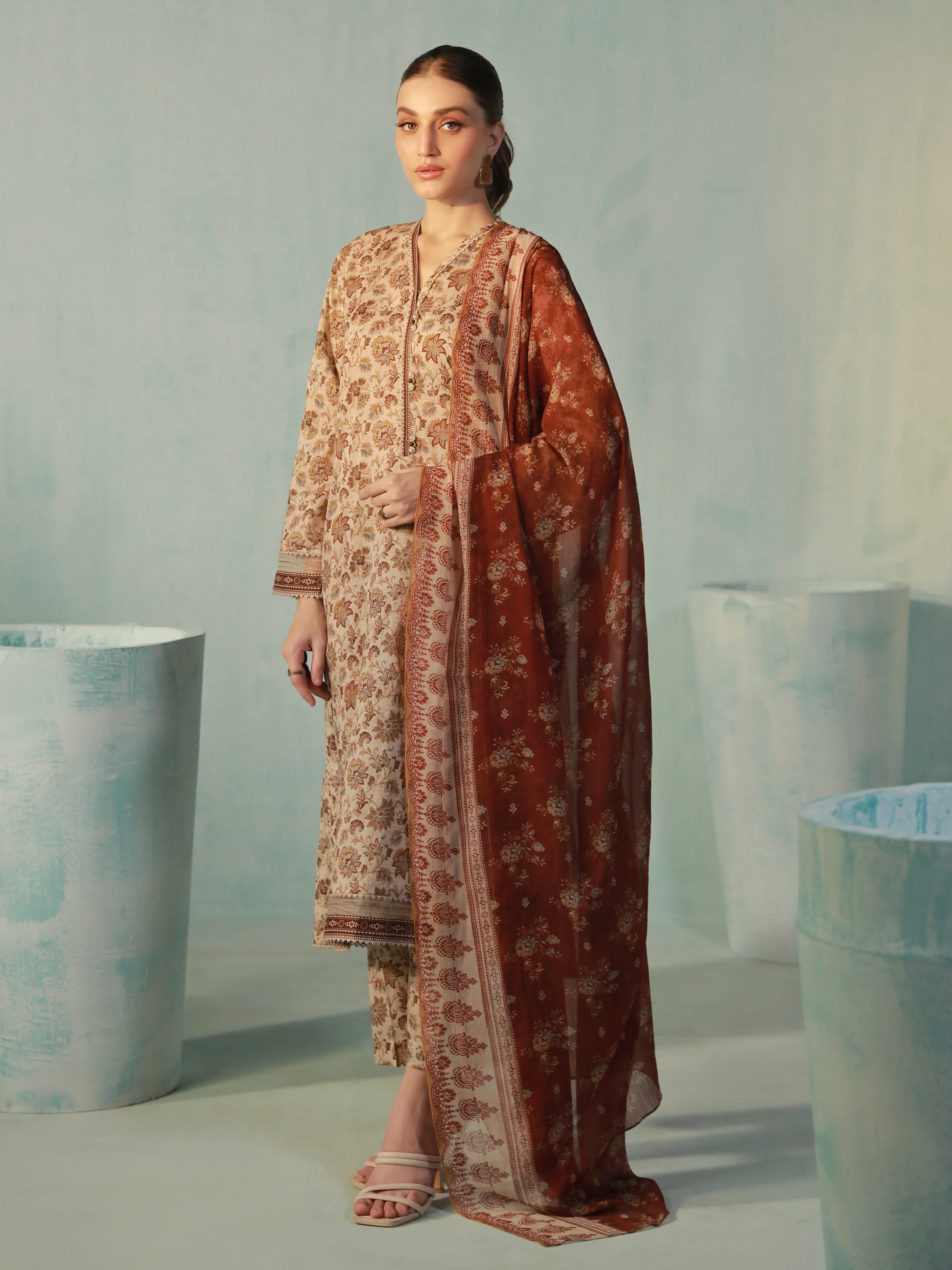 Printed Cambric Suit - EWU24M2-018