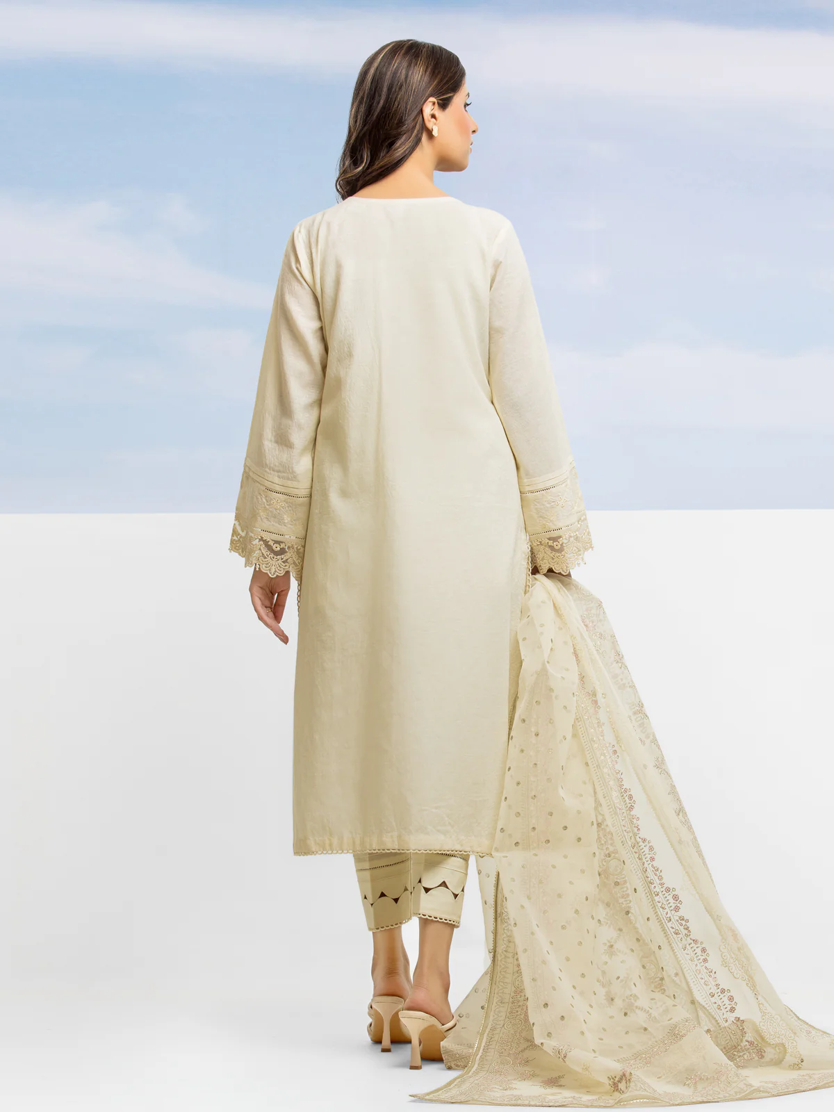 Embroidered Dobby Suit - EWU24V7-28637-3P - Image 6