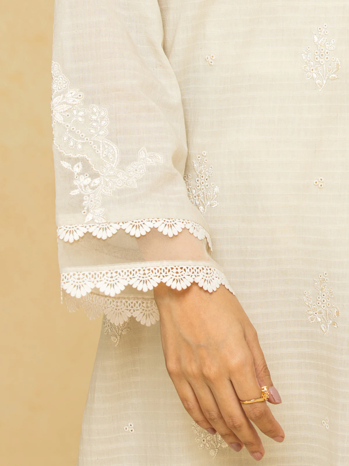 Embroidered Dobby Suit - EWU24V7-28782-3P - Image 4