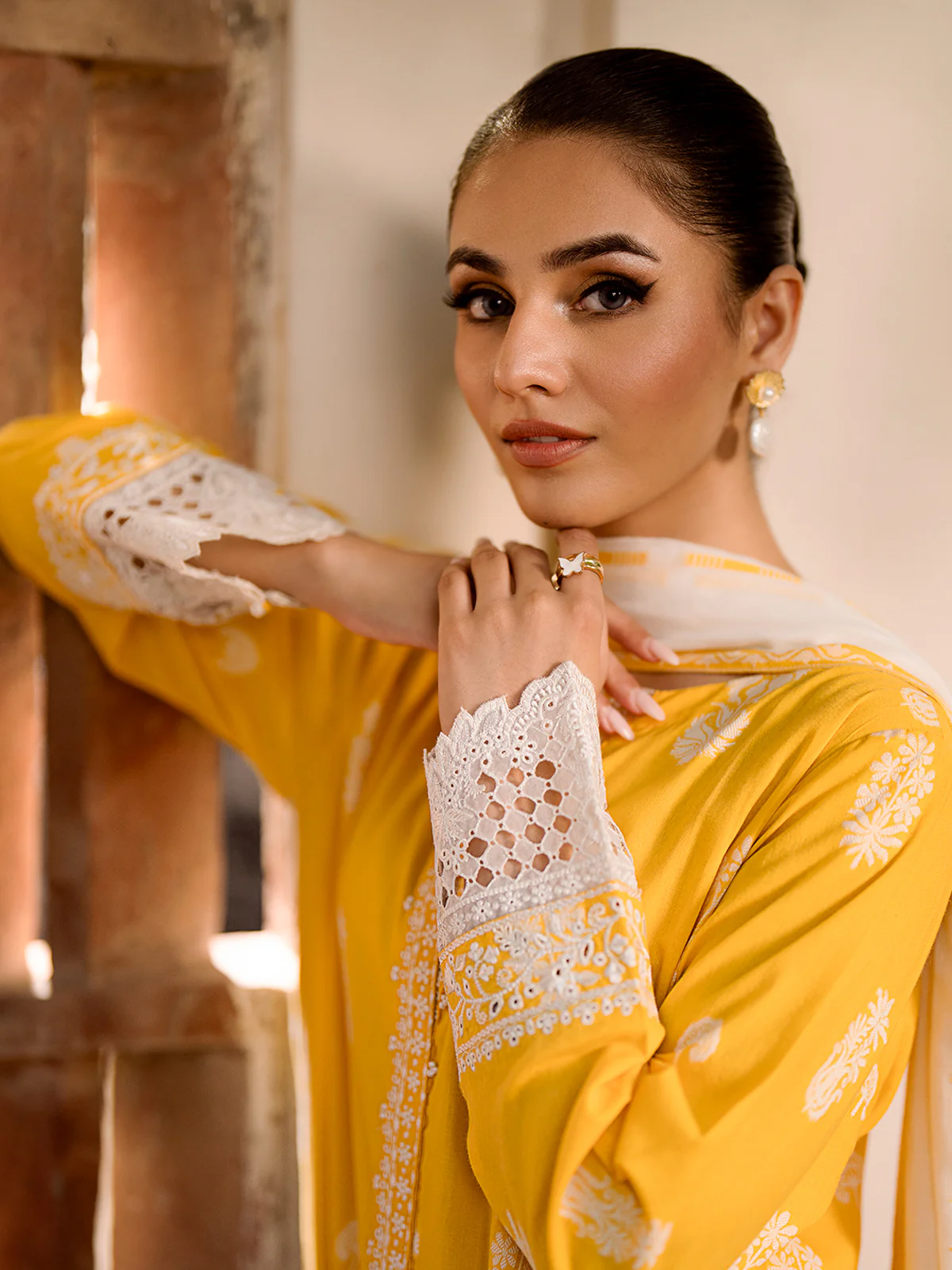 Embroidered Jacquard Suit - EWU24V3-30050-3P - Image 5