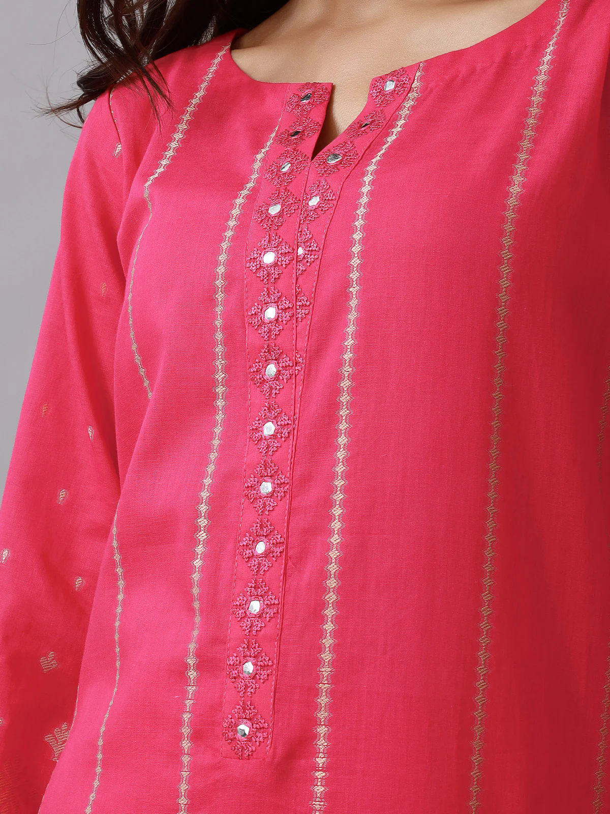 Embroidered Jacquard Suit - EWU24V3-26752-3P - Image 2