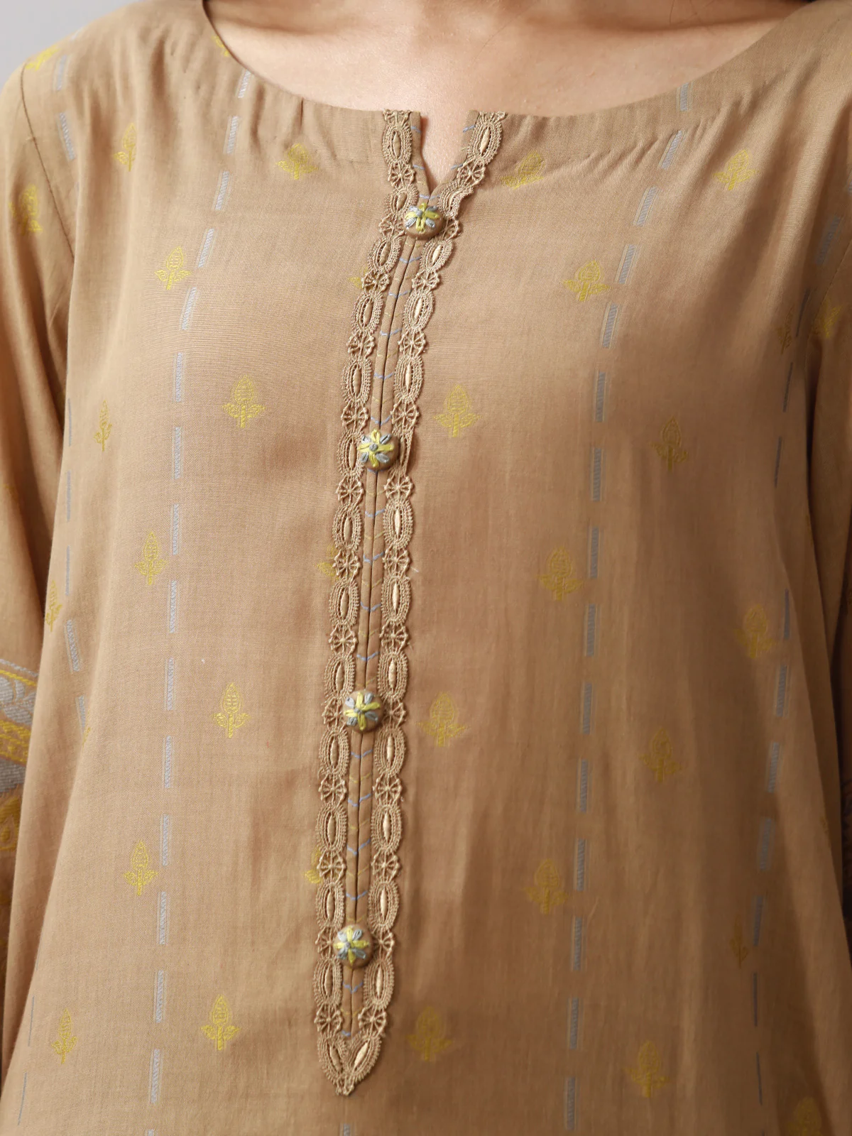 Embroidered Jacquard Suit - EWU24V3-26753-3P - Image 2