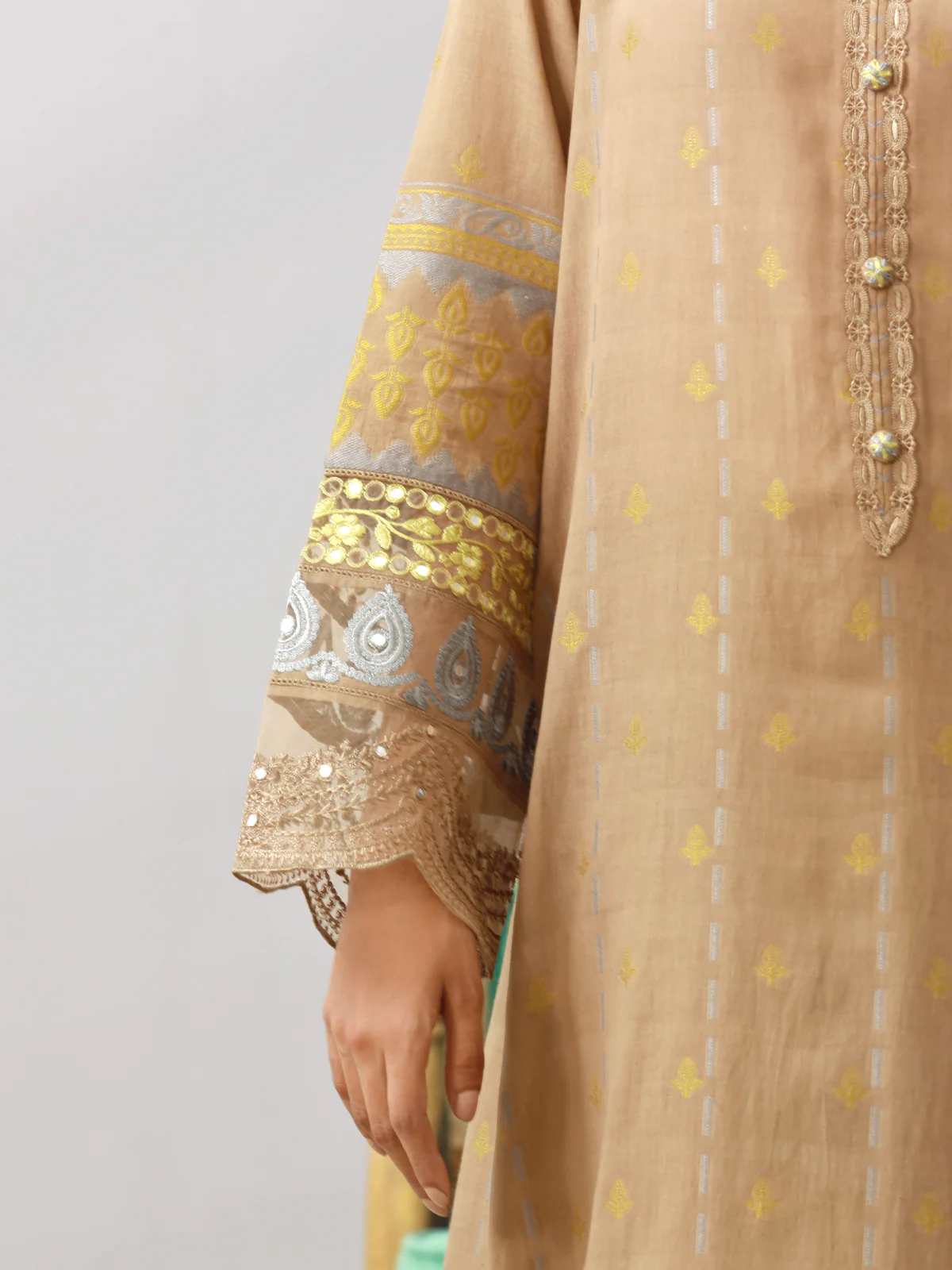 Embroidered Jacquard Suit - EWU24V3-26753-3P - Image 3