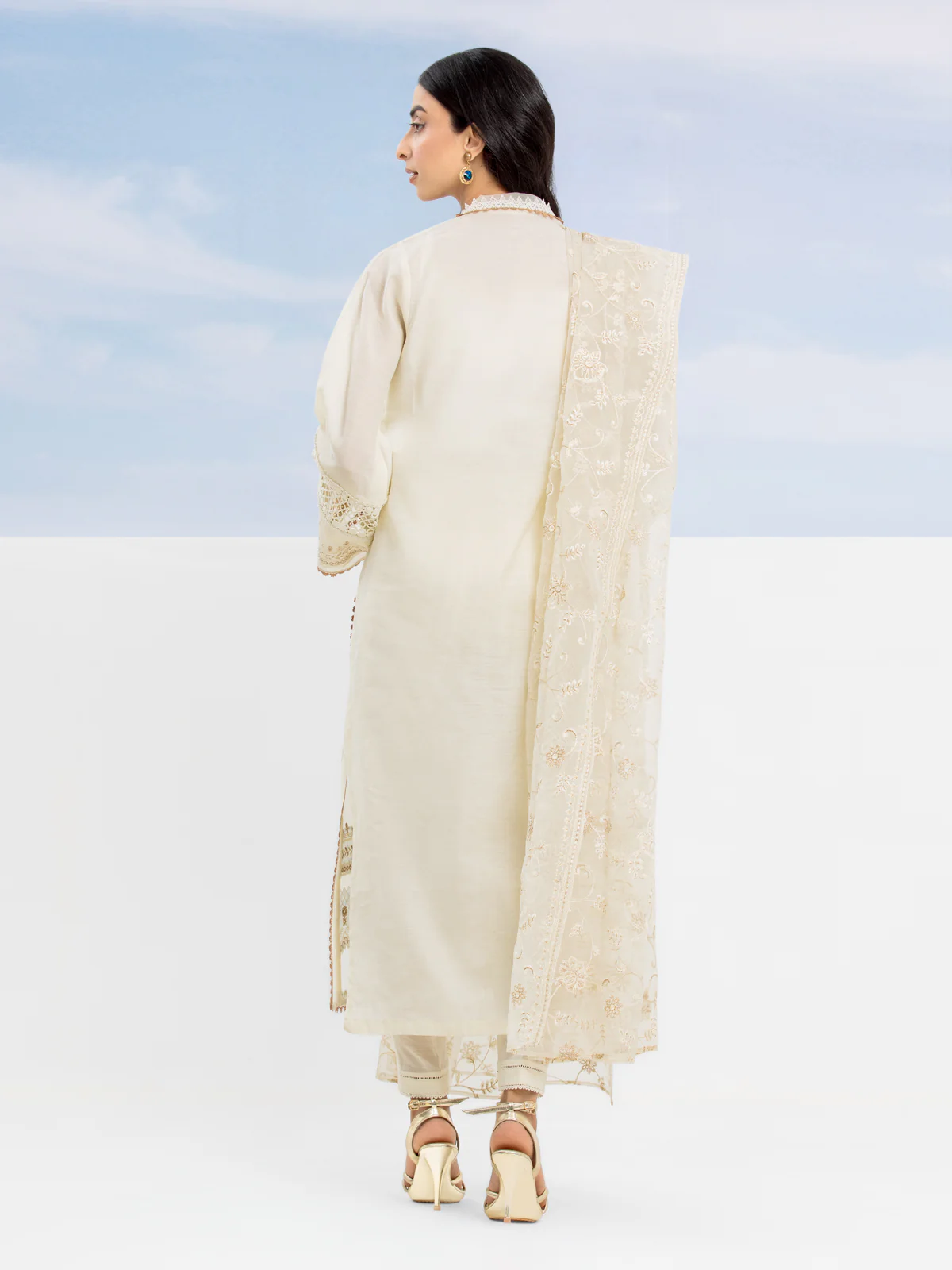 Embroidered Chanderi Suit - EWU24V6-30116-3P - Image 2