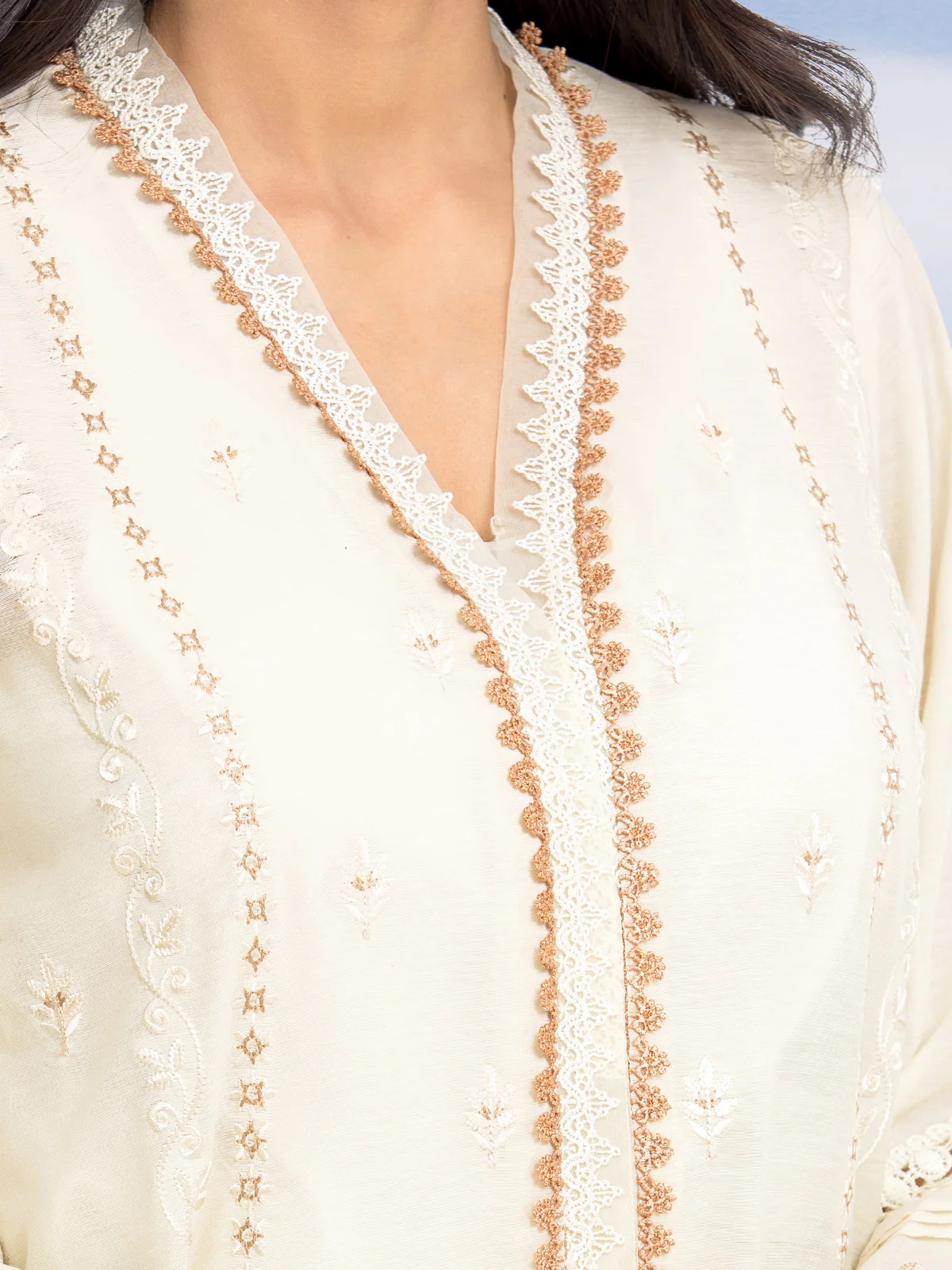 Embroidered Chanderi Suit - EWU24V6-30116-3P - Image 4