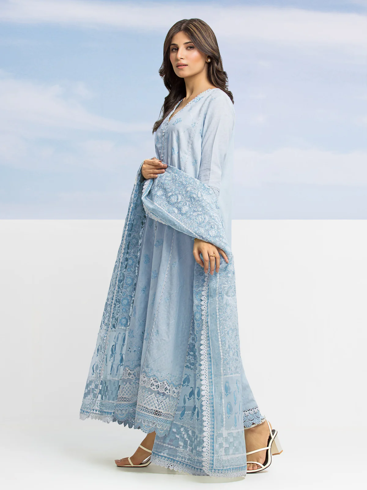 Embroidered Dobby Shirt Trouser - EWU24V7-28639ST - Image 6