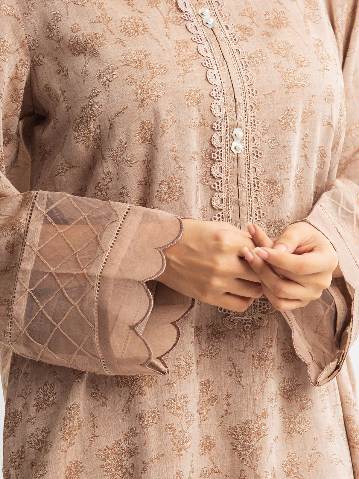 Embroidered Jacquard Shirt - EWU24V3-28788S - Image 4