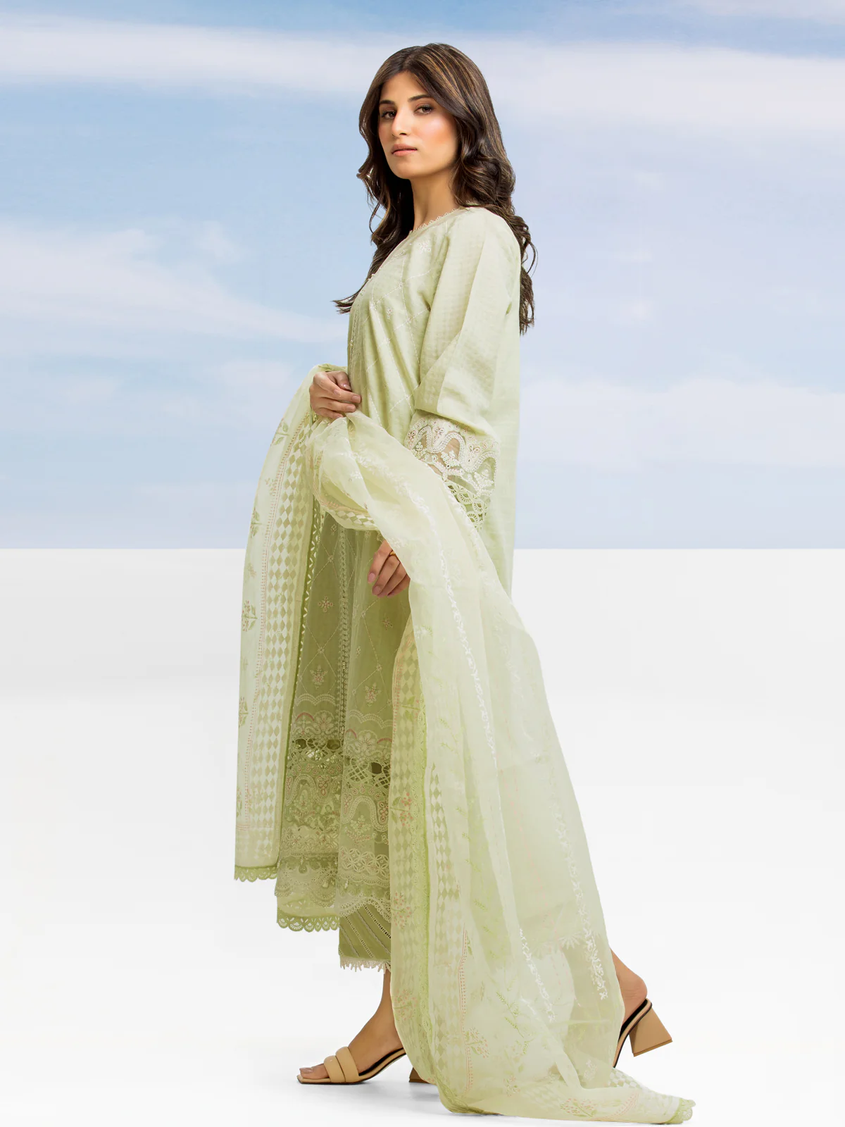 Embroidered Dobby Suit - EWU24V7-28635-3P - Image 2