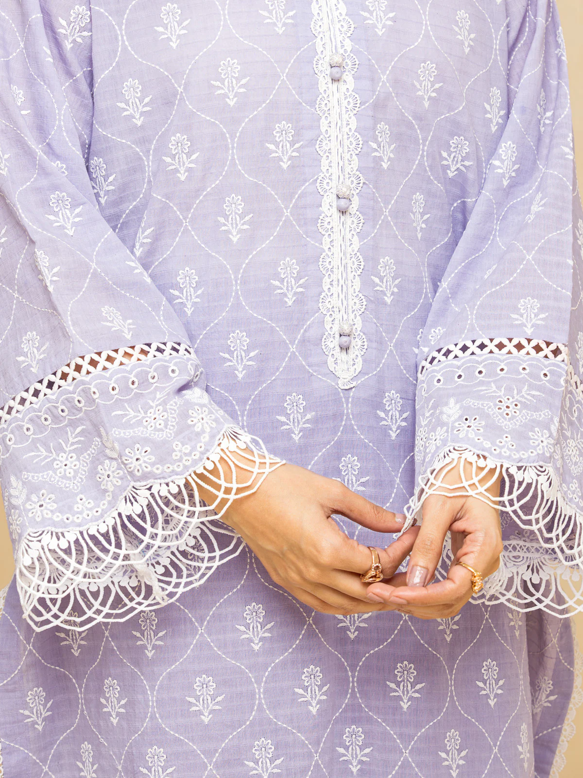 Embroidered Dobby Suit - EWU24V7-28783-3P - Image 4