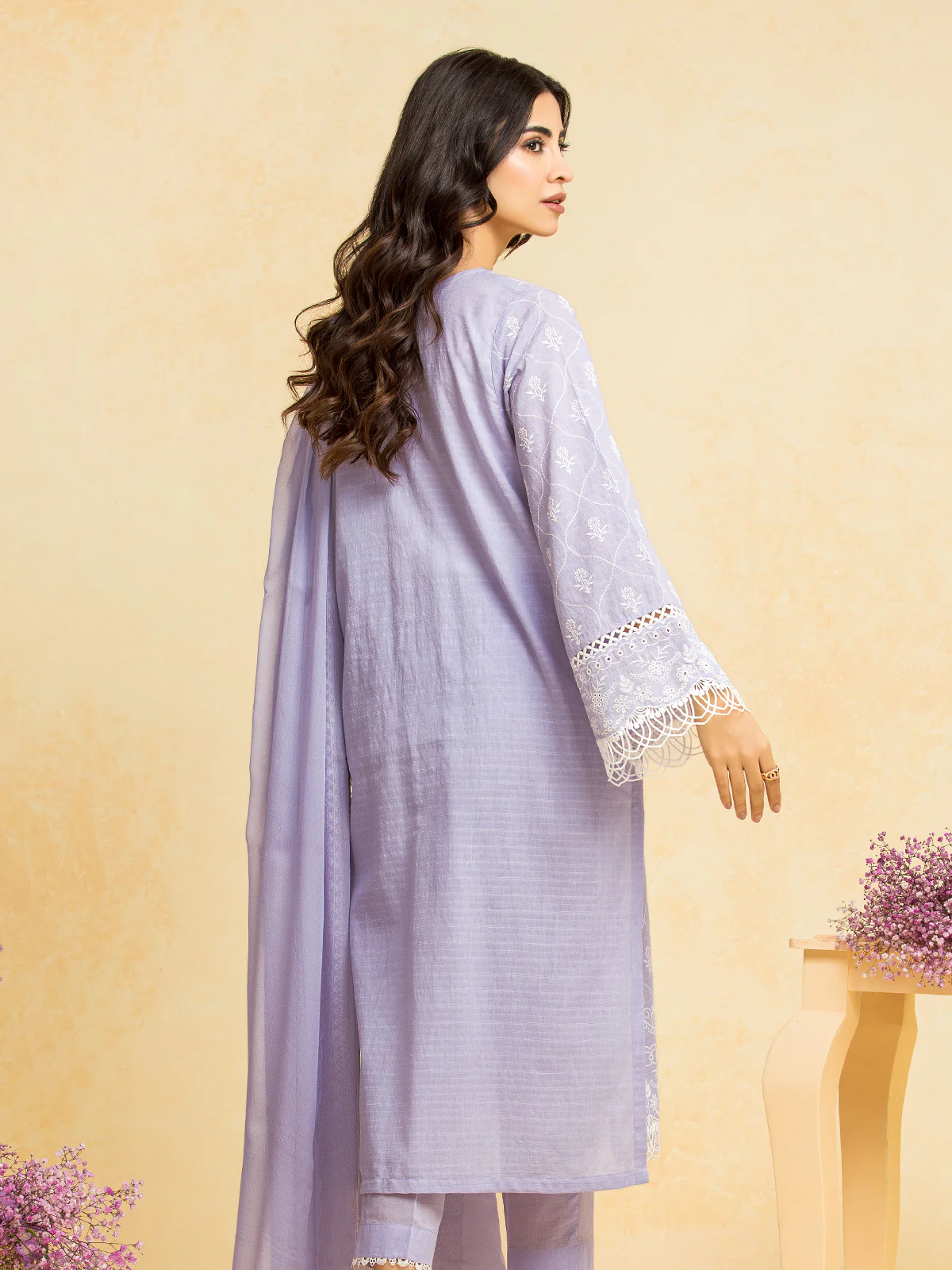 Embroidered Dobby Suit - EWU24V7-28783-3P - Image 5