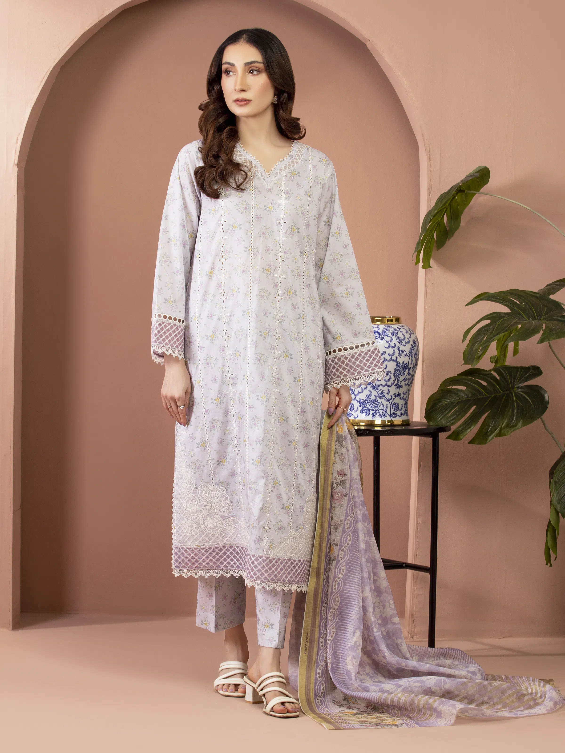 Embroidered Lawn Suit - EWU5V1-31450-3P
