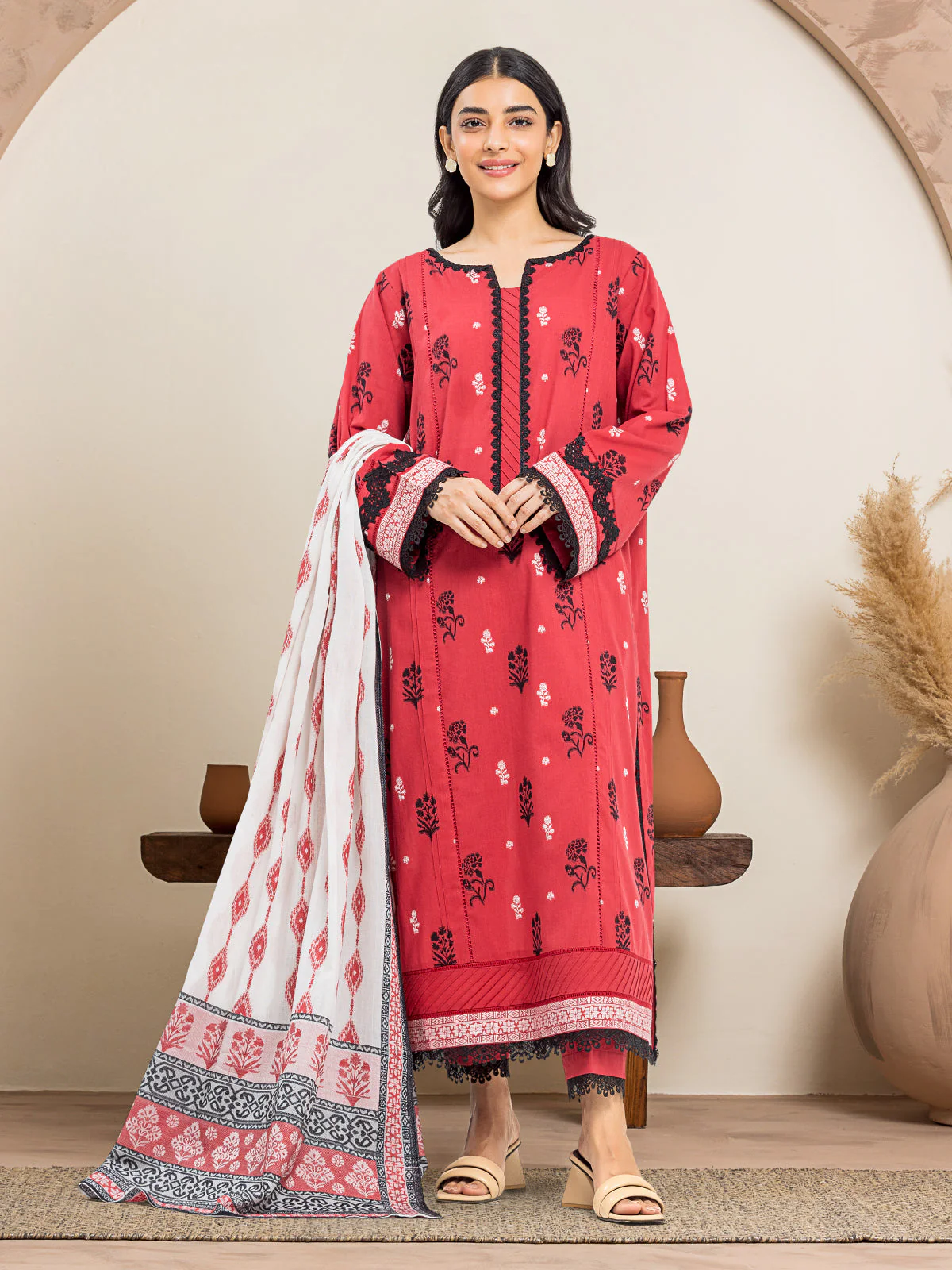 Embroidered Jacquard Suit - EWU24V3-30034-3P