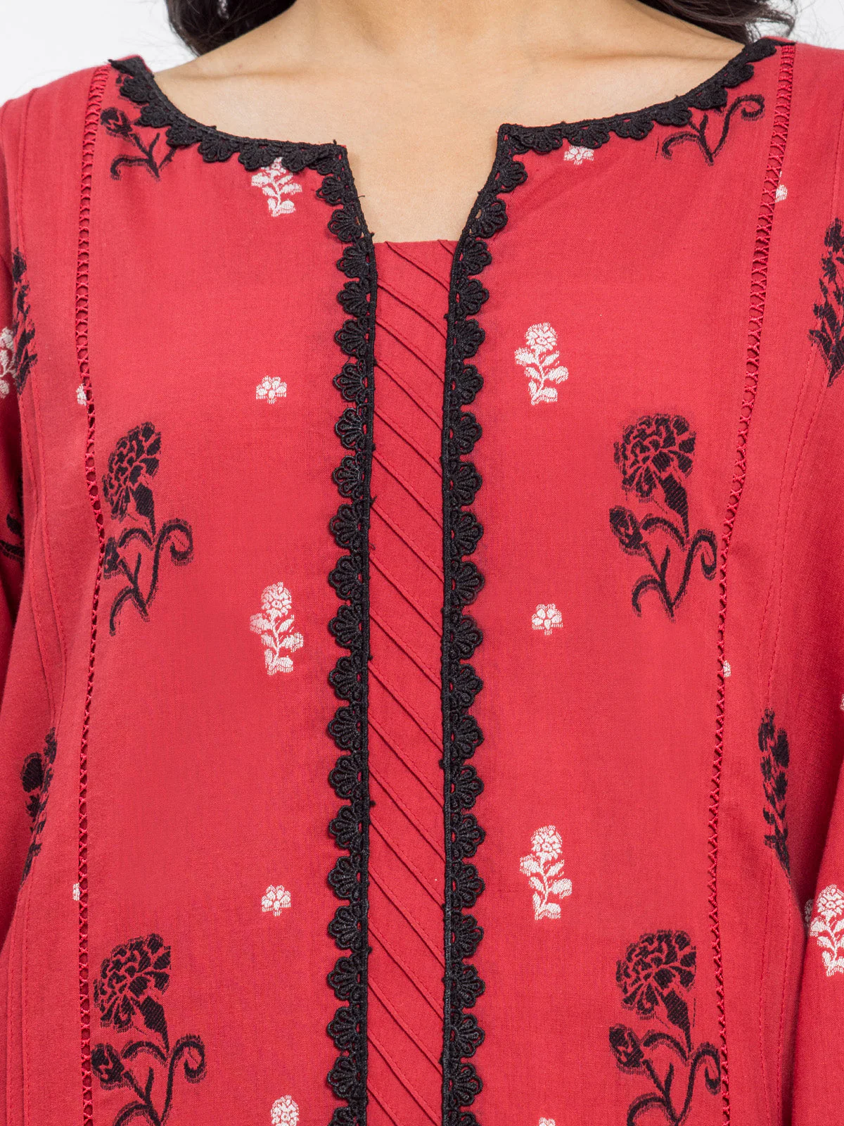 Embroidered Jacquard Suit - EWU24V3-30034-3P - Image 3