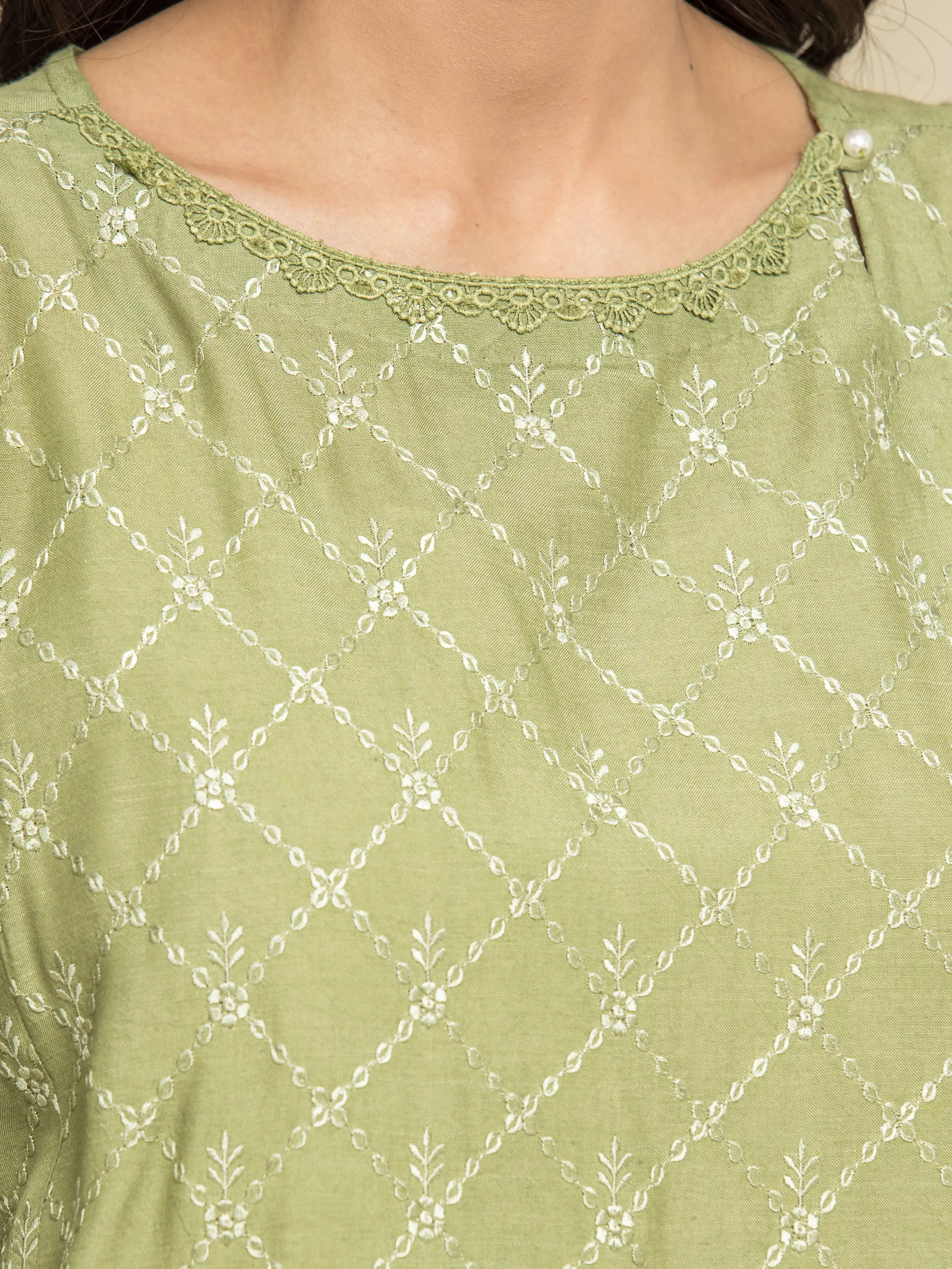 Embroidered Silk Suit - EWU24V16-30101 - Image 2
