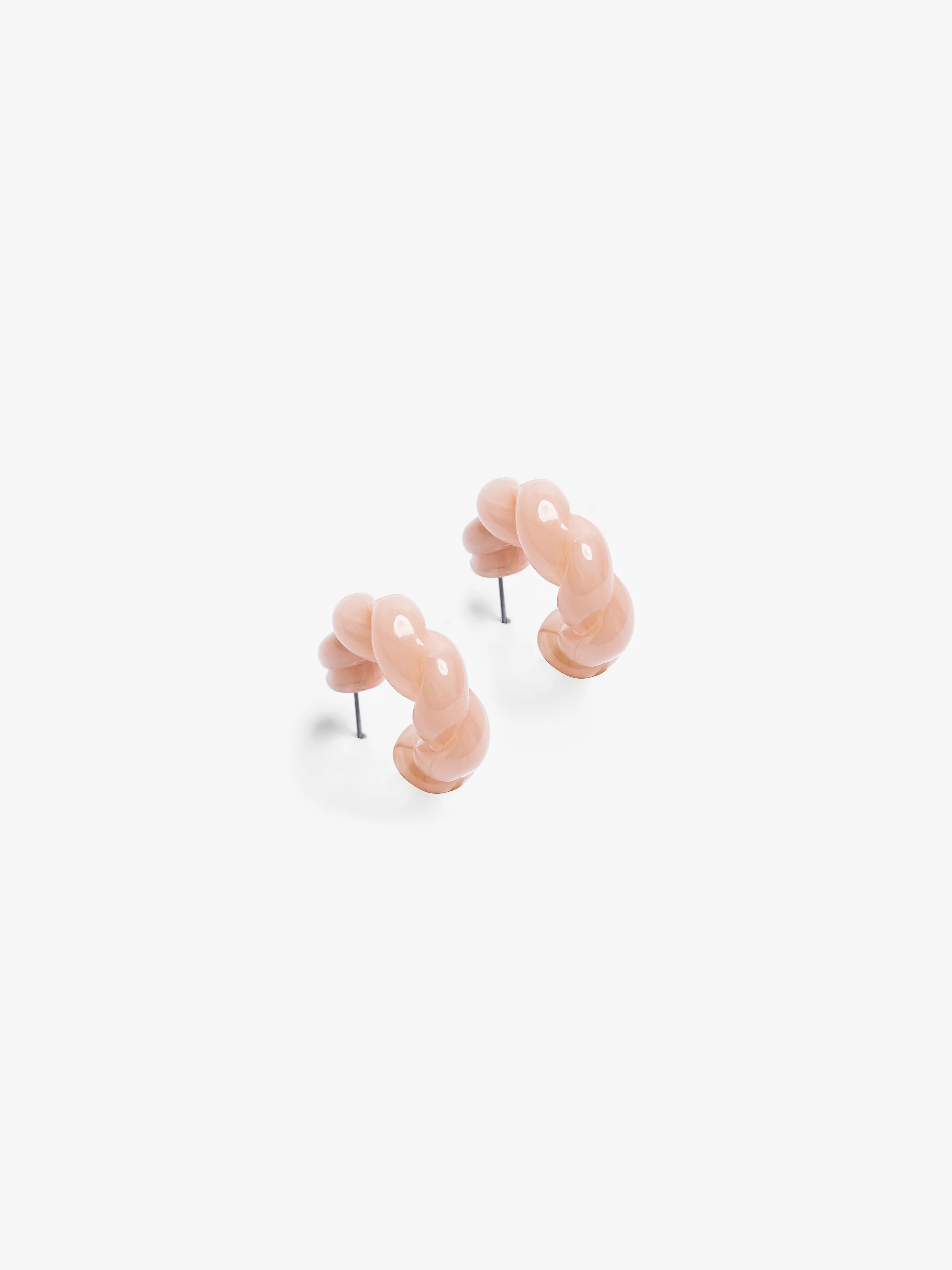 Soft Pink Swirl Earrings - EAWE5-070