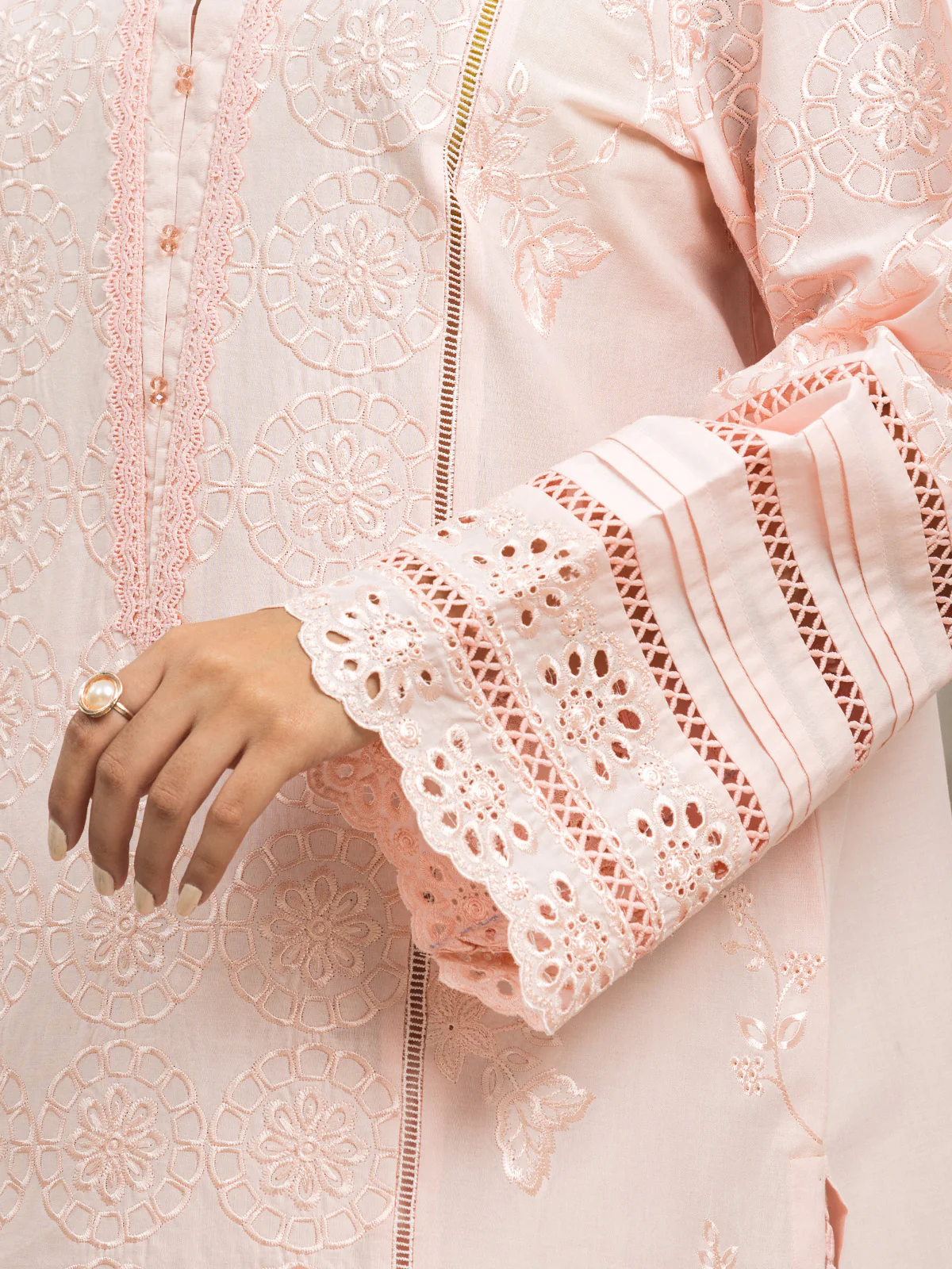 Embroidered Cambric Suit - EWU24V2-30152-3P - Image 4
