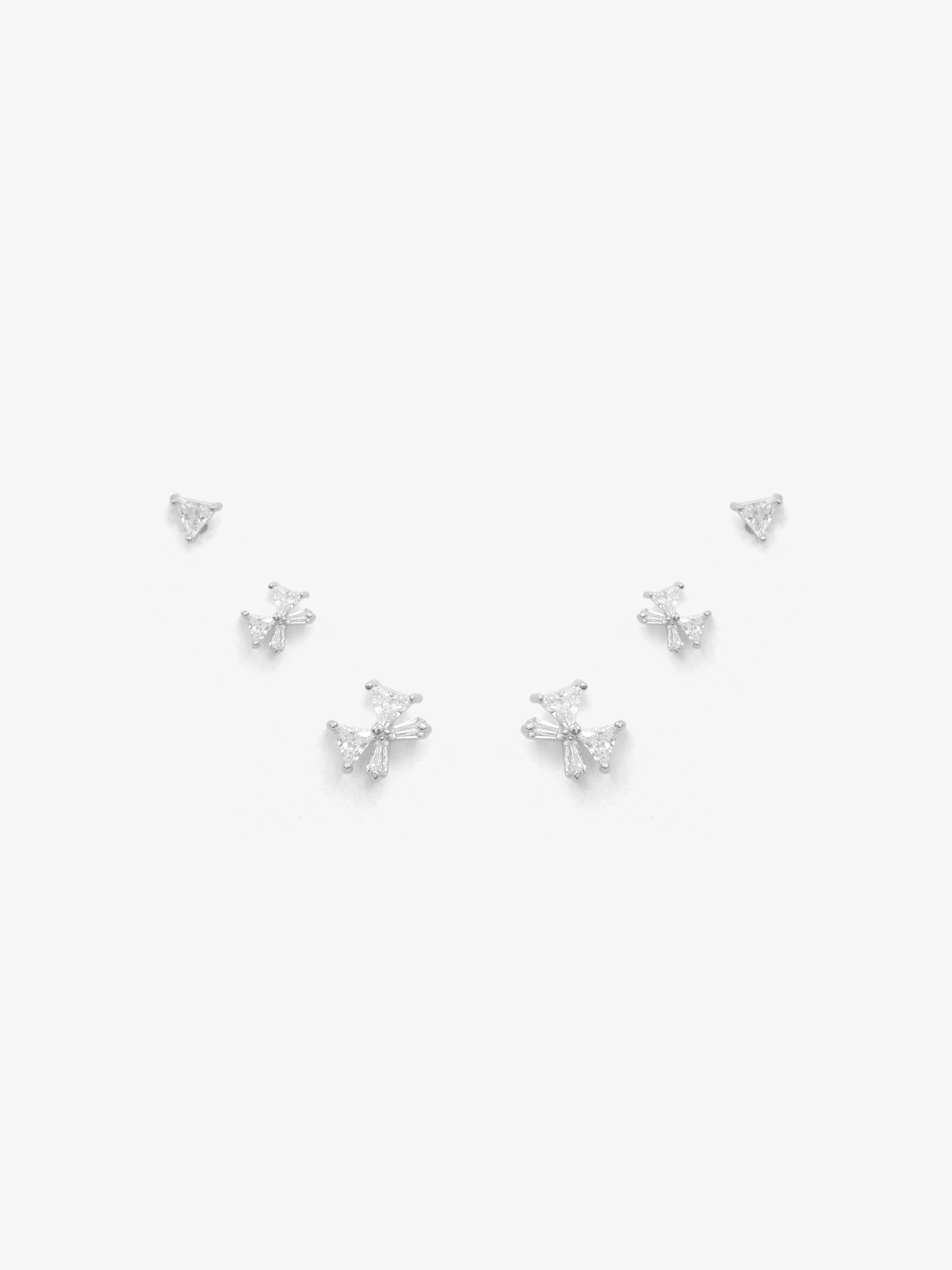 Star Drop Silver Earrings - EAWE5-110