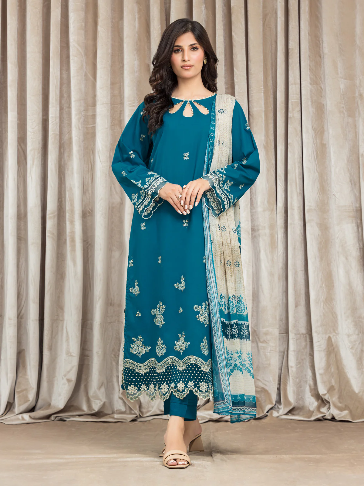 Embroidered Cambric Suit - EWU24V2-30064-3P