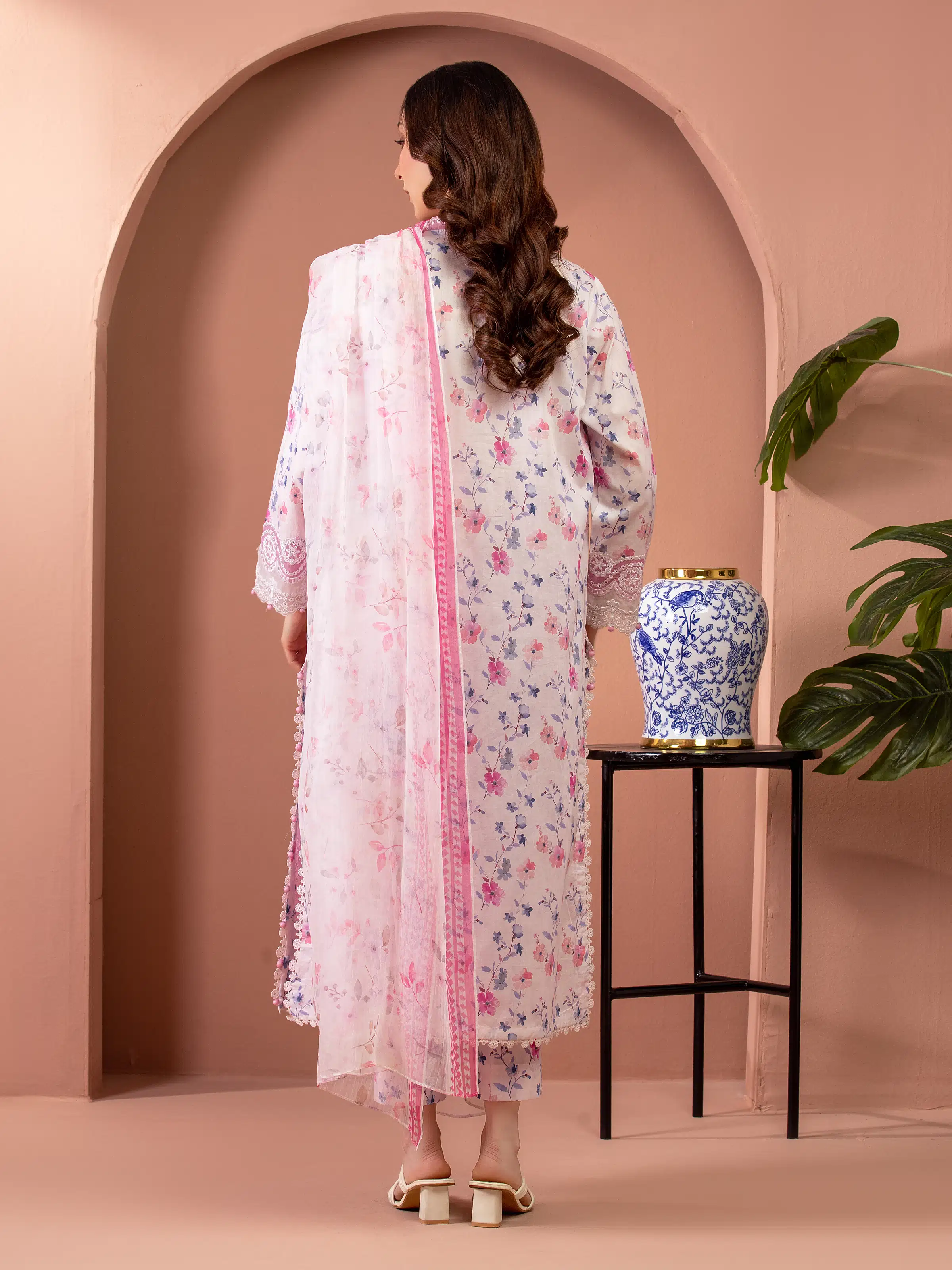 Embroidered Lawn Suit - EWU5V1-31453-3P - Image 2